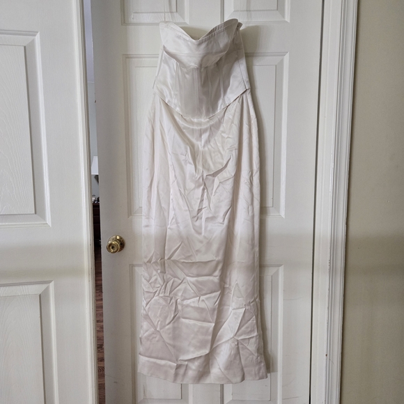 SZ 10 NWT Reformation Ariyah Corset Satin Maxi Dress Off White Wedding - Picture 4 of 15
